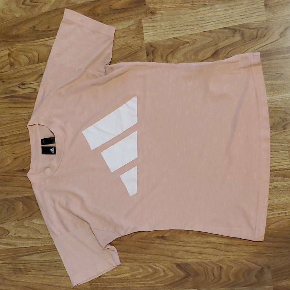 Adidas Heathered Peach Colored Short Sleeve T Shirt Size XS